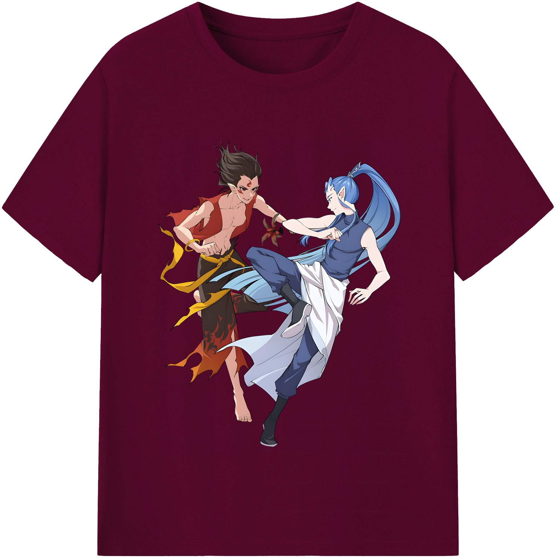 （画像用） Ne Zha 2 ナタ 魔童の大暴れ レディースカジュアルプリントTシャツ（綿100％）